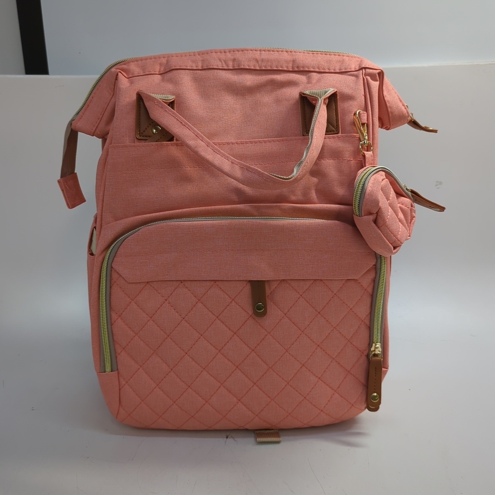 Stylish Quilted Women's Bag Pack Pink Multifunctional